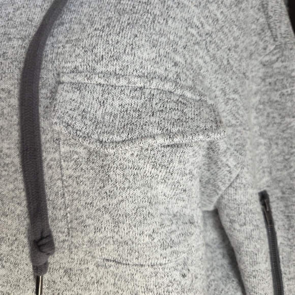 Cabin Fever Gray Women's Oversized Hoodie With Zippered Pockets Size XL - Picture 4 of 8